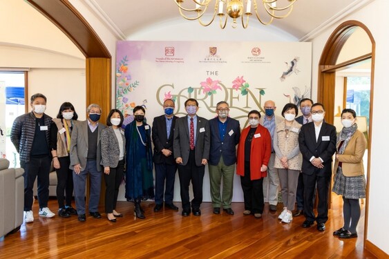 中文大學代表與眾來賓合照。